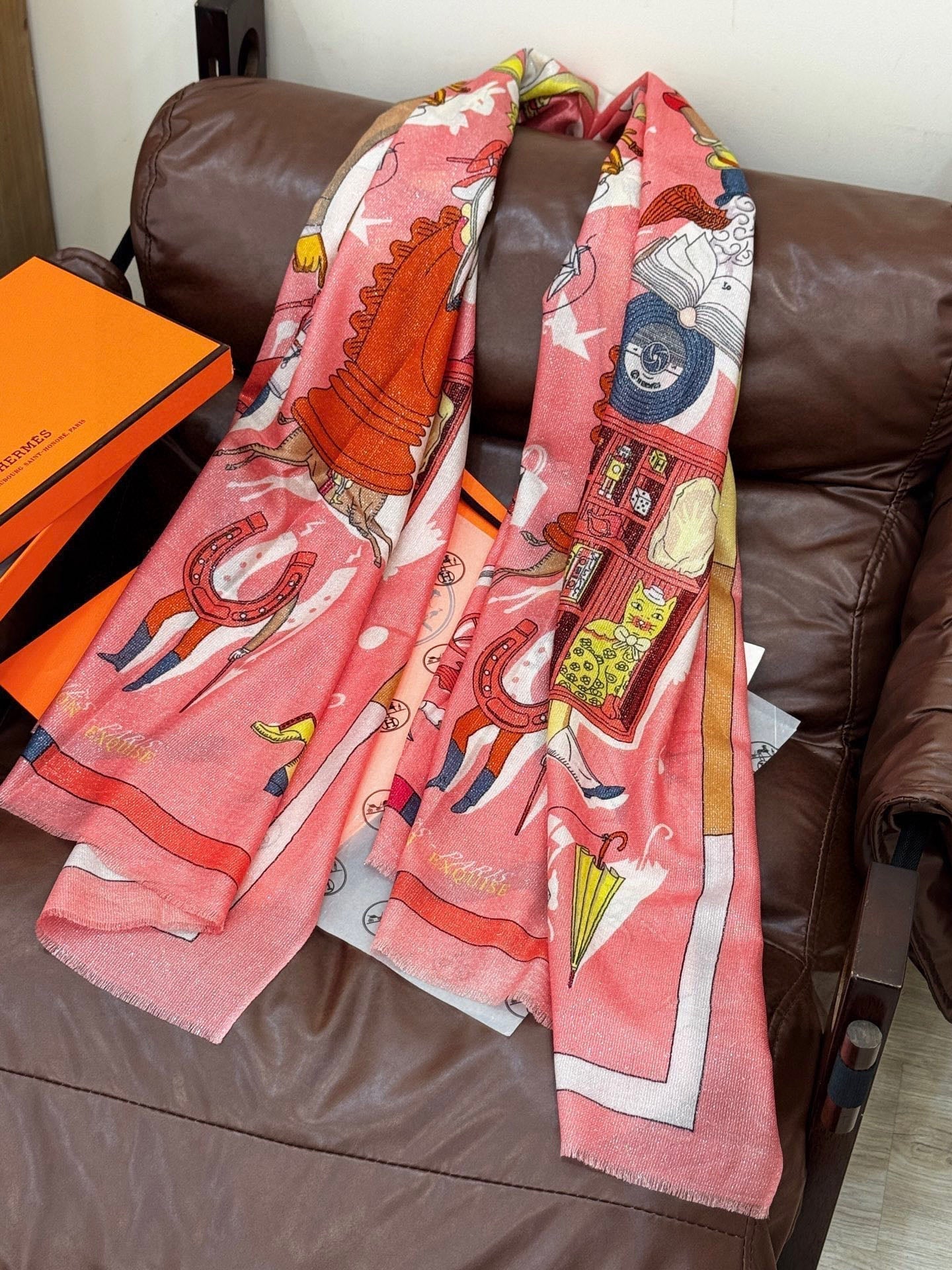 HERMES HERMES 25S SCARF 200 IN SILK 856442