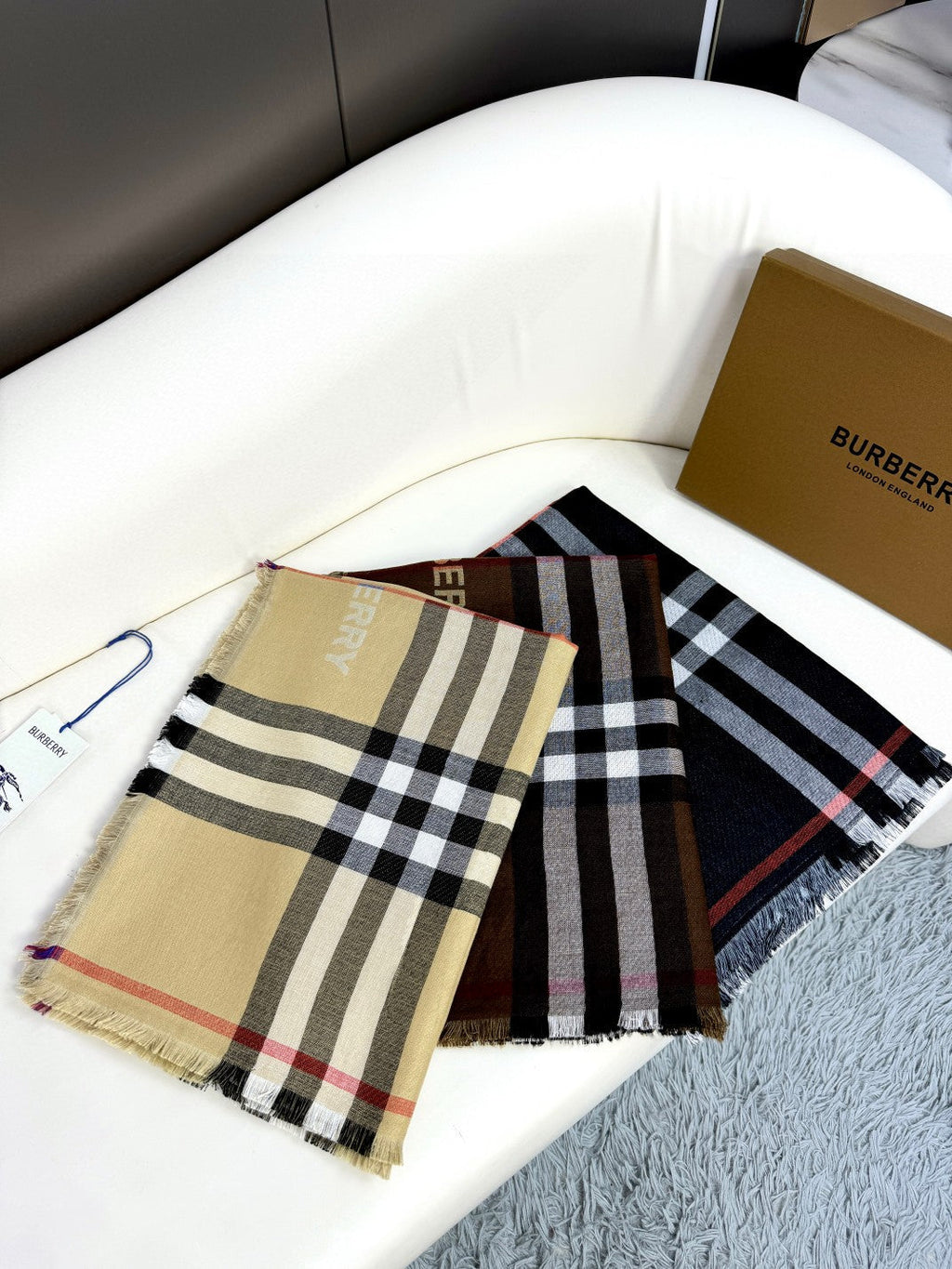 BBR SCARF 220 CM IN SILK CASHMERE 481239
