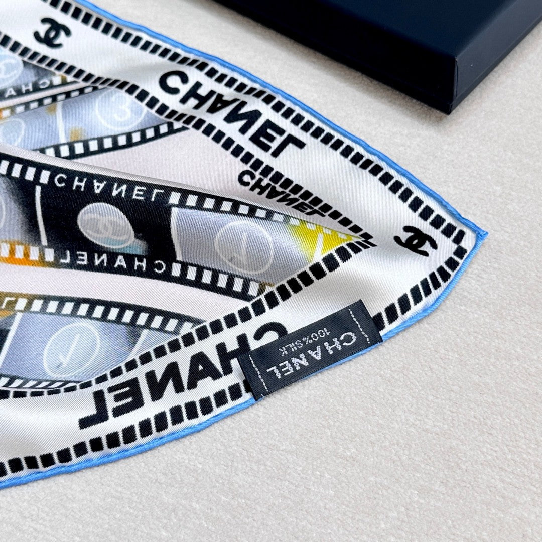 CHANEL 25S SCARF 88 IN SILK 737190