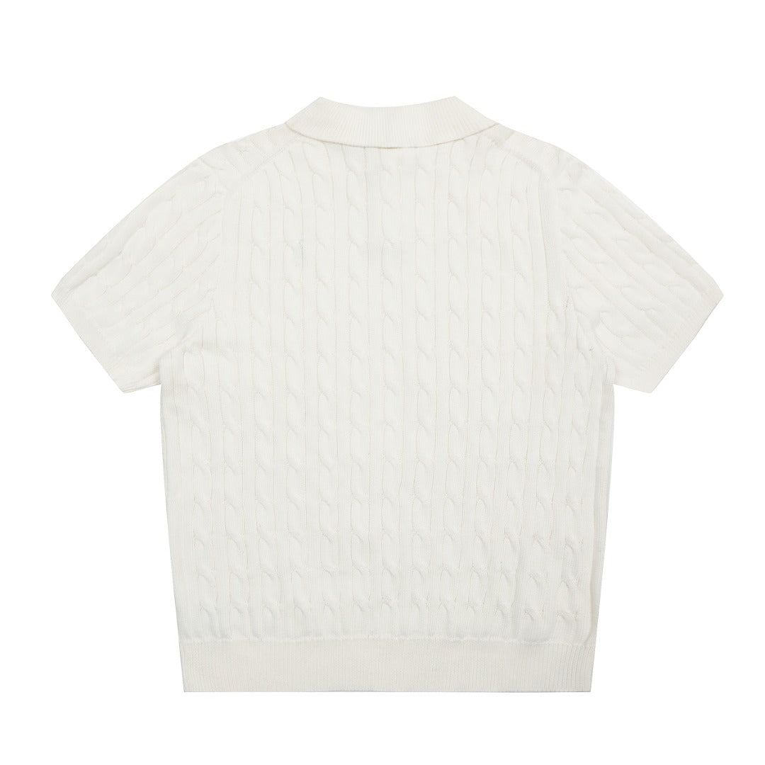 RALPH LAUREN SHORT-SLEEVE POLO KNIT SWEATER STYLE 436