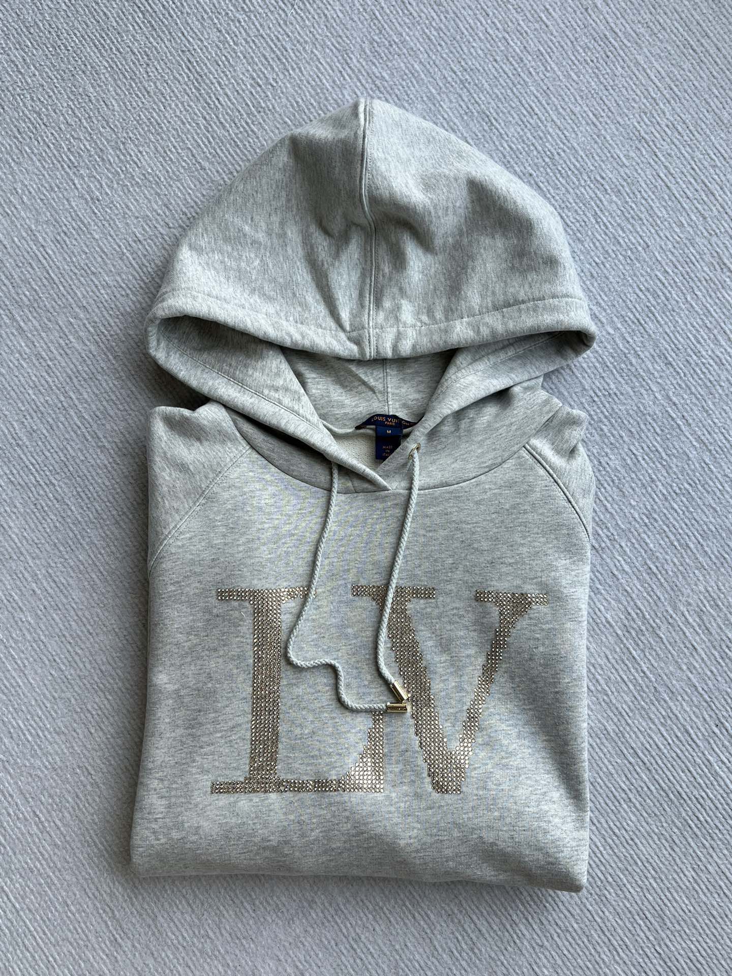 LOUIS VUITTON LOUIS VUITTON HOODED SWEATSHIRT WITH RHINESTONES 275688