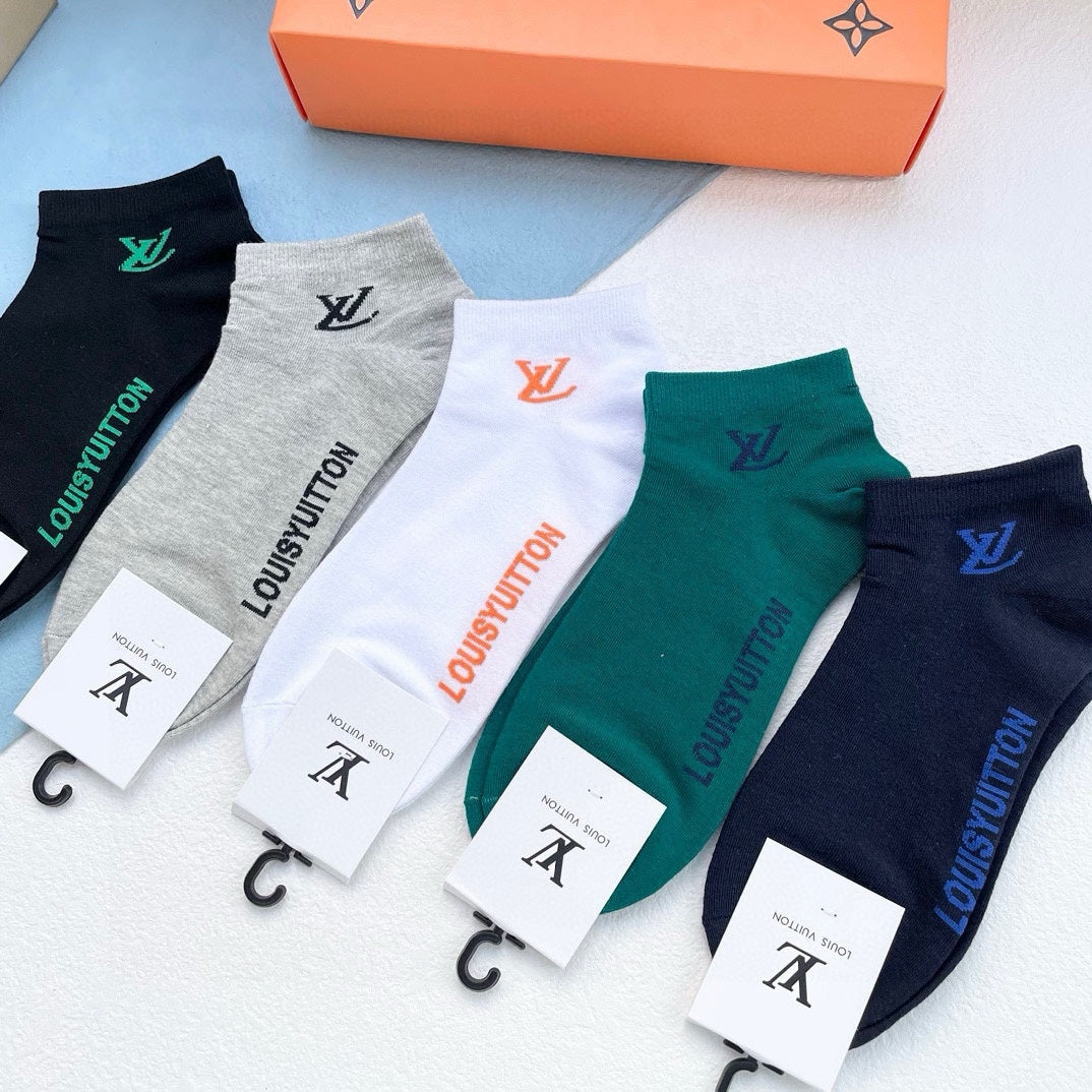 LOUIS VUITTON LOW-CUT SOCKS 409444 (1 BOX)