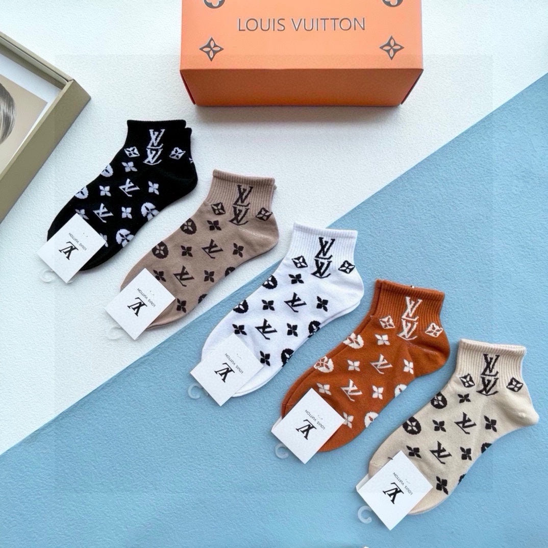 LOUIS VUITTON LOW-CUT SOCKS 409445(1 BOX)