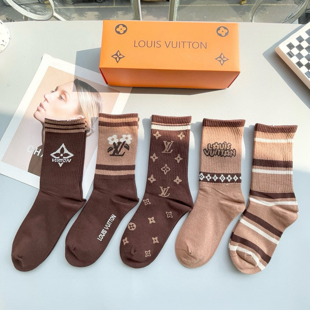 LOUIS VUITTON CREW SOCKS 417427 (1 BOX)
