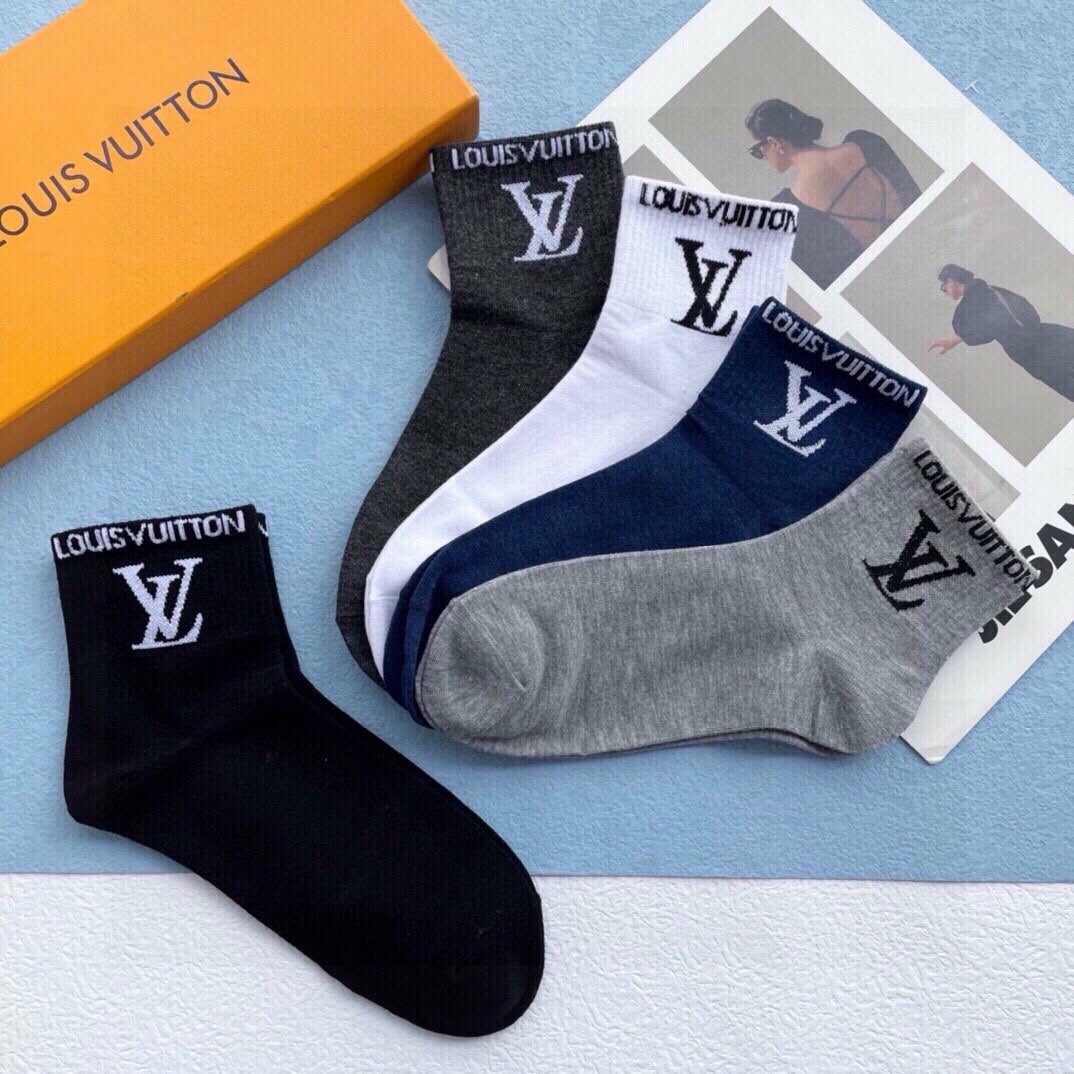 LOUIS VUITTON LOW-CUT SOCKS 423890 (1 BOX)