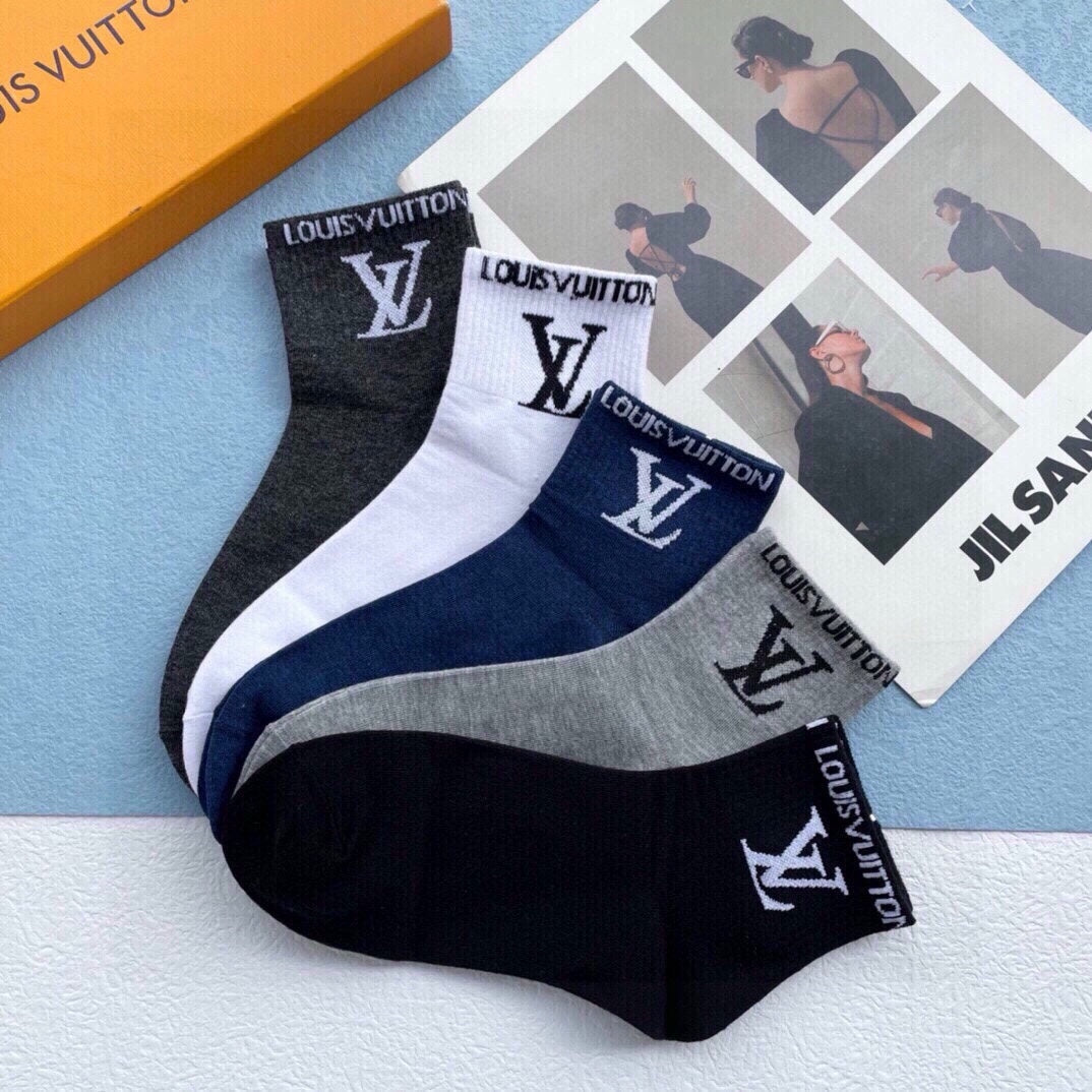 LOUIS VUITTON LOW-CUT SOCKS 423890 (1 BOX)