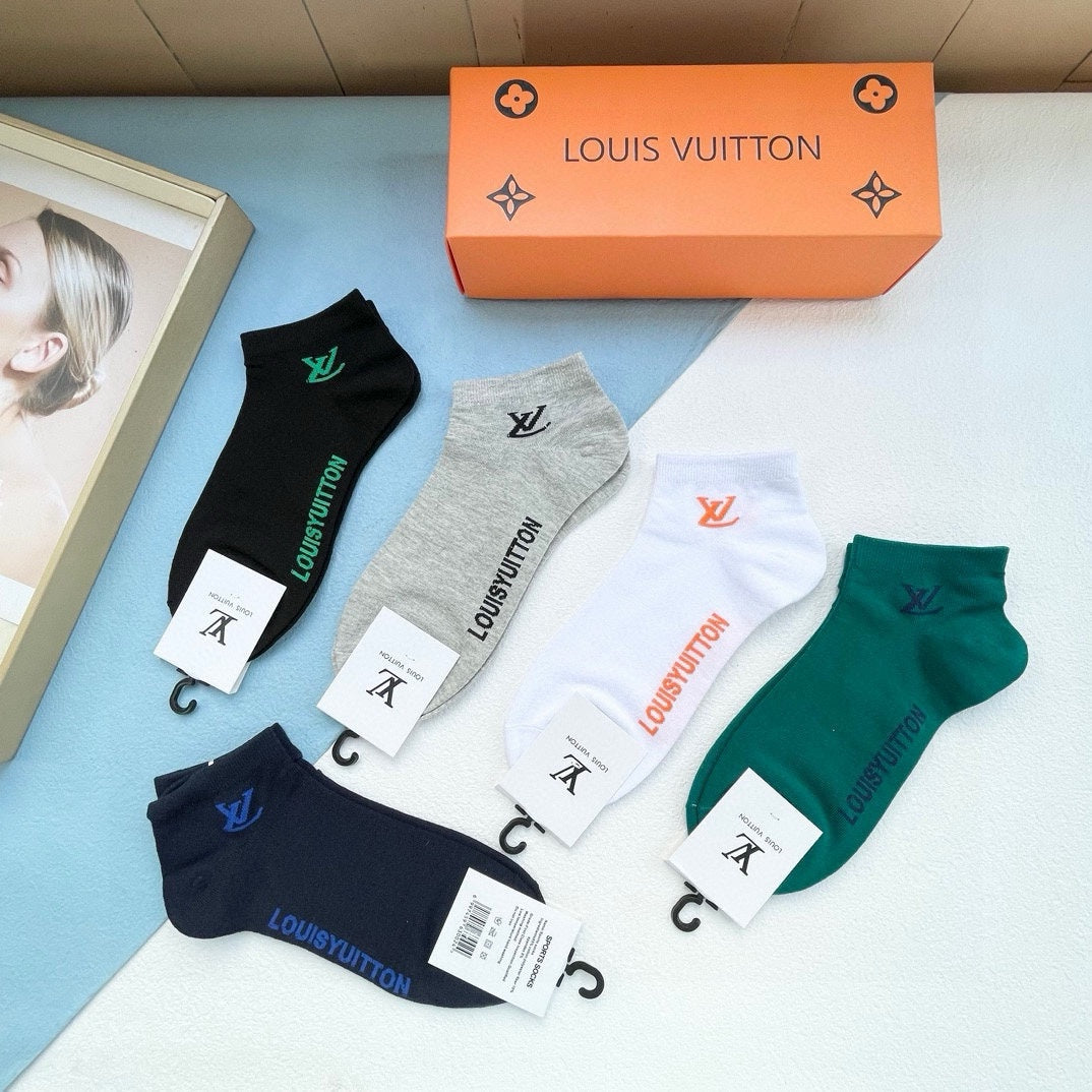 LOUIS VUITTON LOW-CUT SOCKS 423937 (1 BOX)