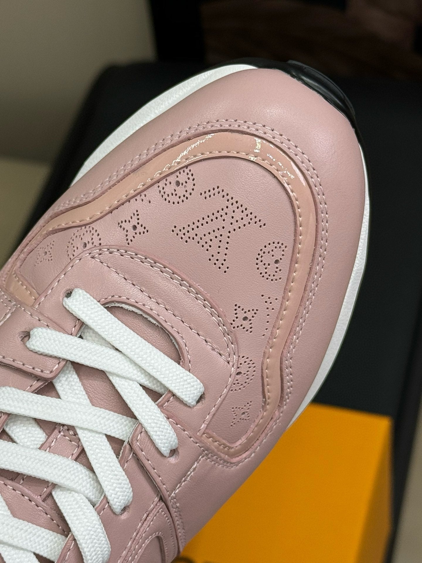 LOUIS VUITTON LV NEO RUN AWAY SNEAKER IN PASTEL PINK CALFSKIN
