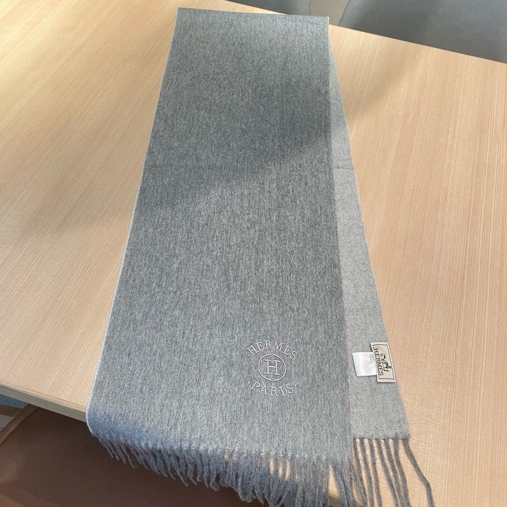 HERMES RECTO-VERSO MUFFLER 190 DOVE GREY CASERE