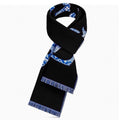 LOUIS VUITTON SCARF 200 CM IN BLACK MIX BLUE WOOL 390040