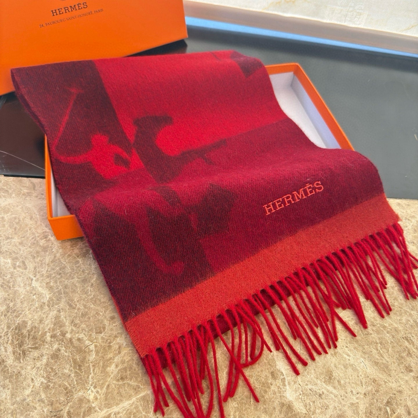 HERMES HERMES 25S SCARF 170 IN CASERE 854665