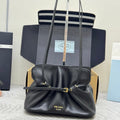 PRADA 25S SMALL BAG 25 IN BLACK CALFSKIN GOLD HARDWRE
