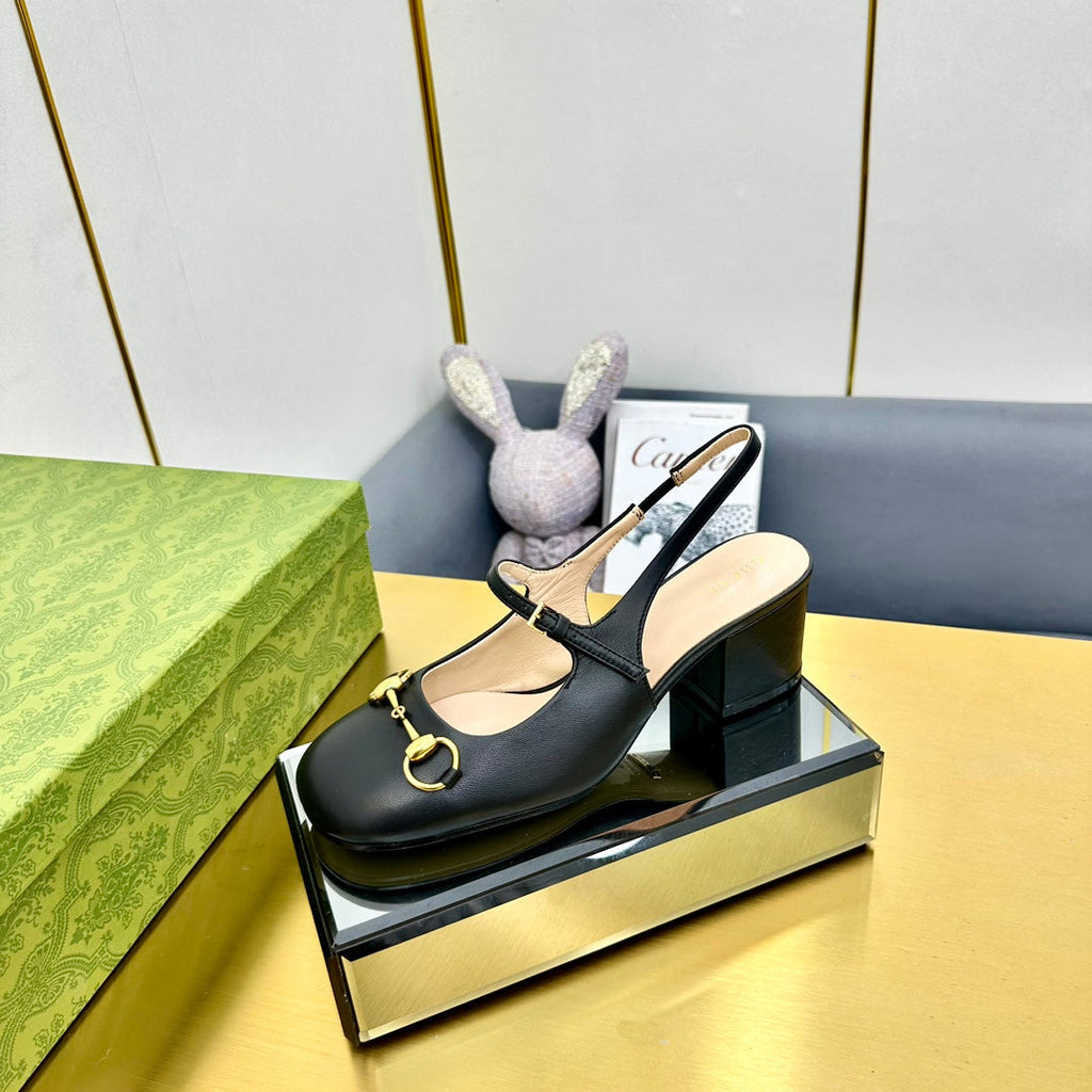 GUCCI HORSEBIT PUMP IN BLACK SHEEPSKIN
