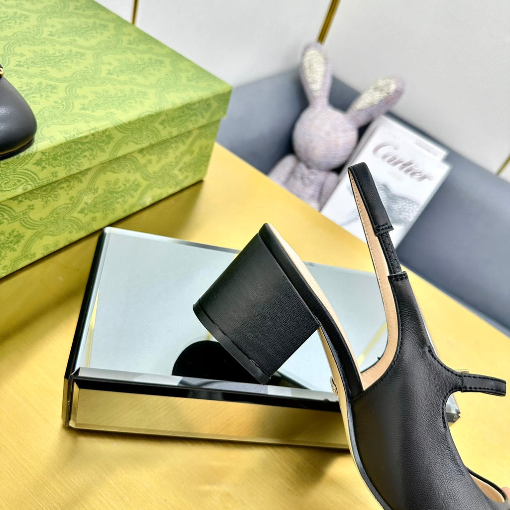 GUCCI HORSEBIT PUMP IN BLACK SHEEPSKIN