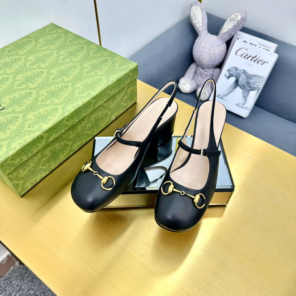 GUCCI HORSEBIT PUMP IN BLACK SHEEPSKIN