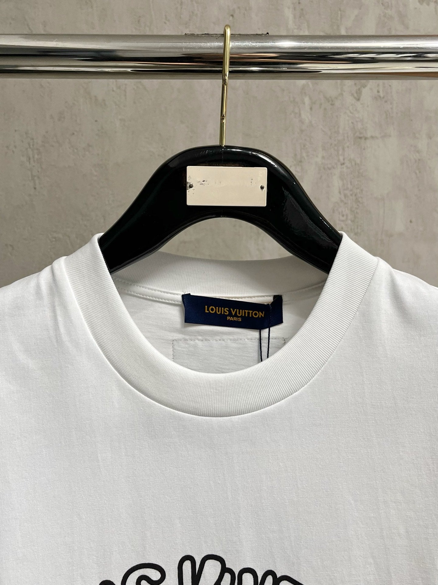 LOUIS VUITTON LV T-SHIRT IN WHITE COTTON LOGO PRINT 238865