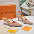 LOUIS VUITTON LV WOMEN BLOSSOM SLINGBACK PUMP IN NUDE BEIGE EMBROIDERED FABRIC