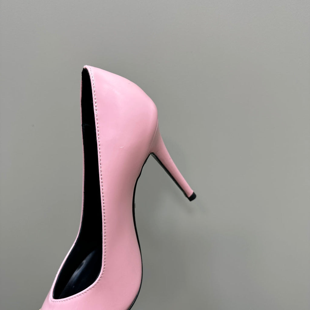 GUCCI 105 HIGH HEEL PUMP LIGHT PINK LAMBSKIN