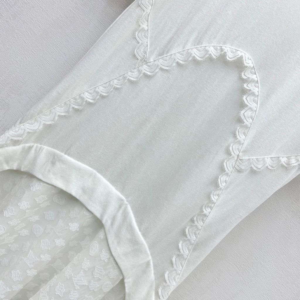 LOUIS VUITTON LV WHITE COTTON SHORT-SLEEVE DRESS 263735