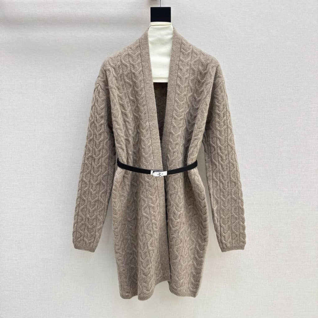 HERMES HERMES 25S LONG KNIT CARDIGAN 150