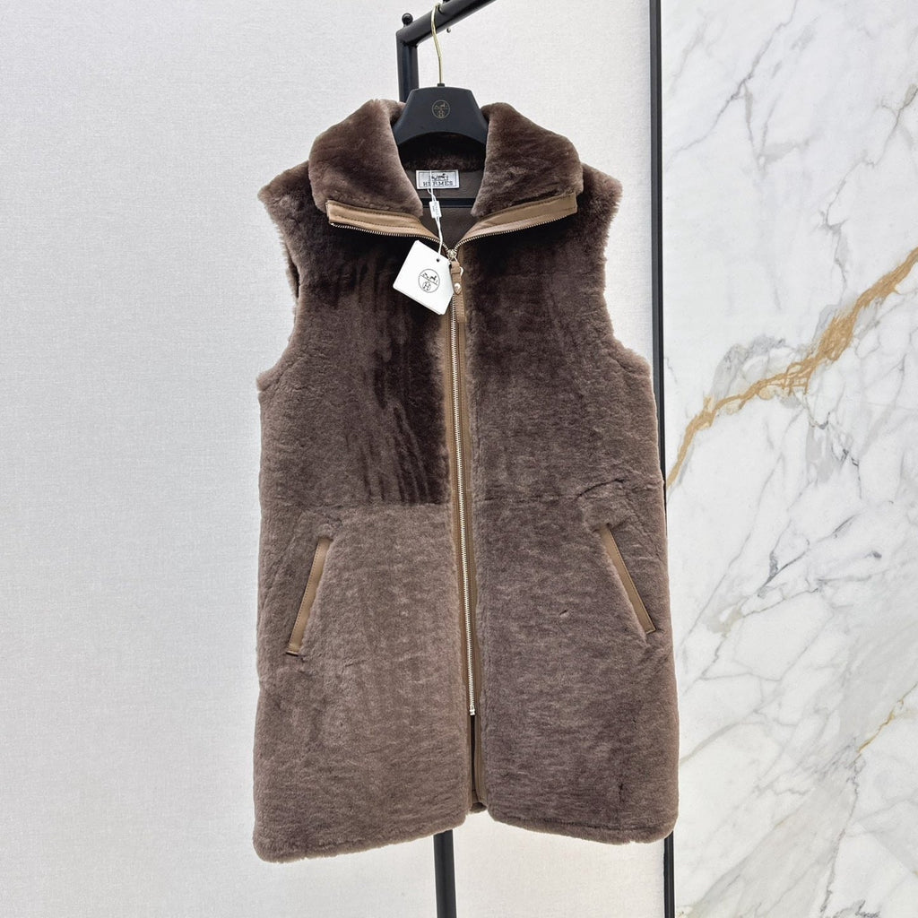 HERMES HERMES 25S FUR VEST 668406