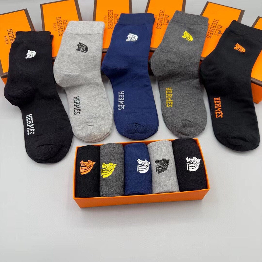 HERMES CREW SOCKS 162843 (1 BOX)