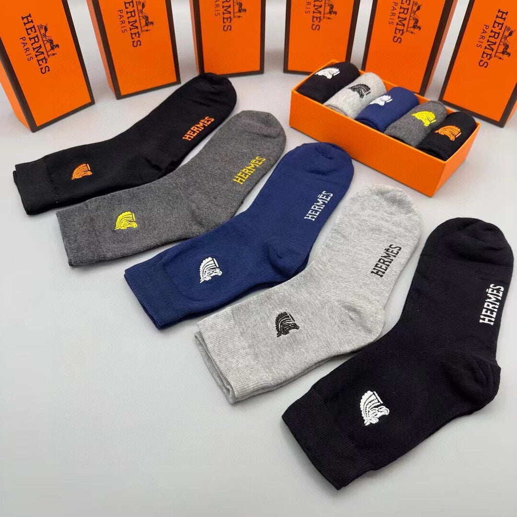 HERMES CREW SOCKS 162843 (1 BOX)