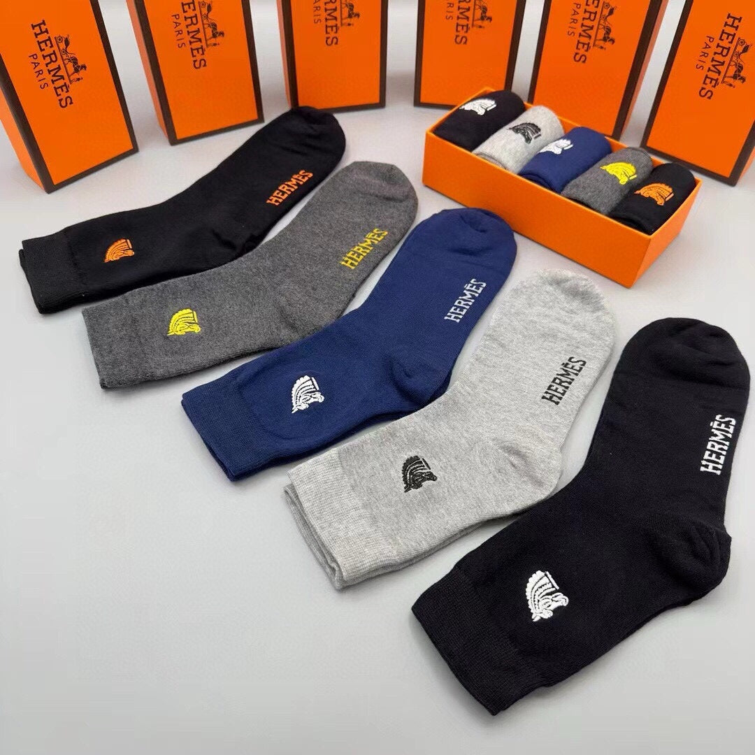 HERMES CREW SOCKS 162843 (1 BOX)