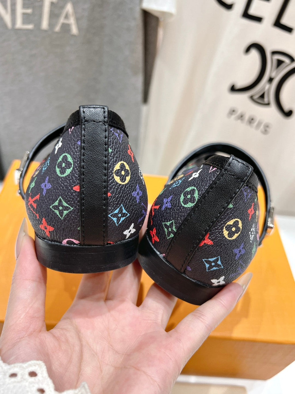 LOUIS VUITTON MARY JANE FLAT IN BLACK MONOGRAM CALFSKIN
