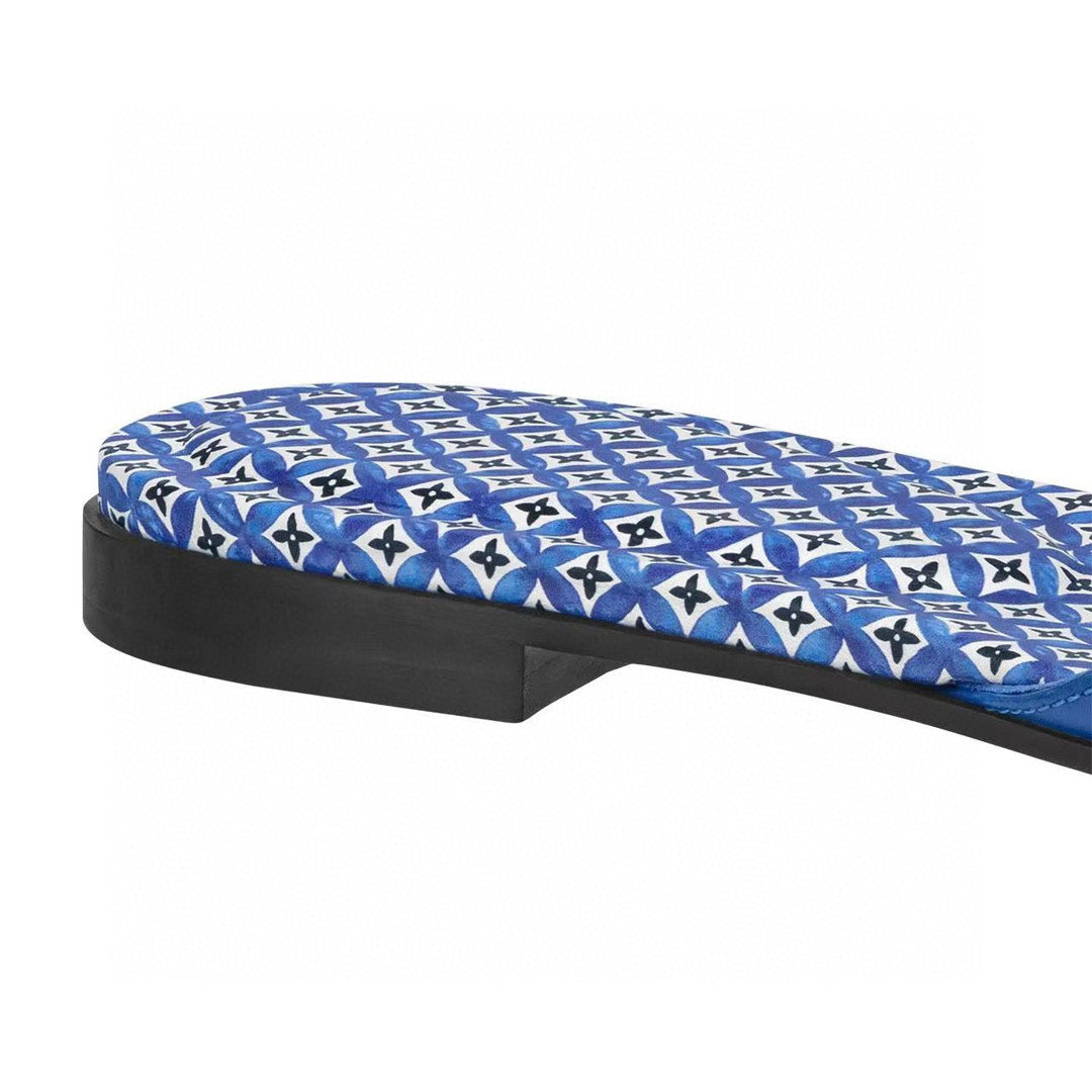 LOUIS VUITTON LV WOMEN ISOLA FLAT MULE IN COBALT BLUE SHEEPSKIN