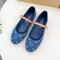 LOUIS VUITTON LV WOMEN ROMY FLAT BALLERINA IN NAVY BLUE MONOGRAM DENIM